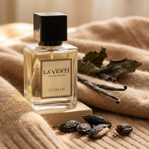 Parfum La'Venti cu note de fasole tonka, vanilie si patchouli