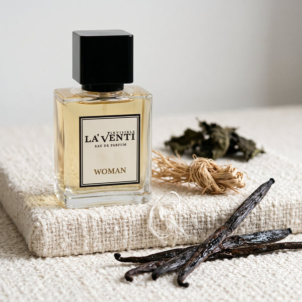Parfum La'Venti cu note de vanilie, vetiver si patchouli
