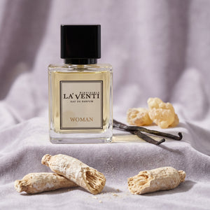 Parfum La'Venti cu note de radacina de iris, vanilie si rasina de ambra