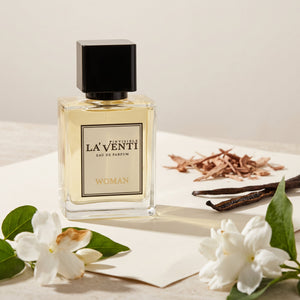 Parfum La'Venti cu note de iasomie, vanilie si lemn de cedru