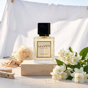 Parfum La'Venti cu note de iasomie, trandafir si lemn de santal