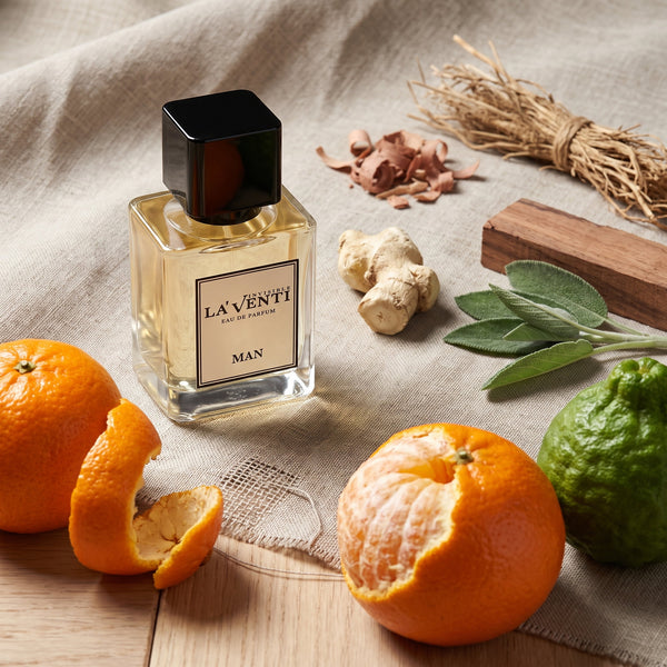 Parfum La'Venti cu note de mandarina, iris si vetiver