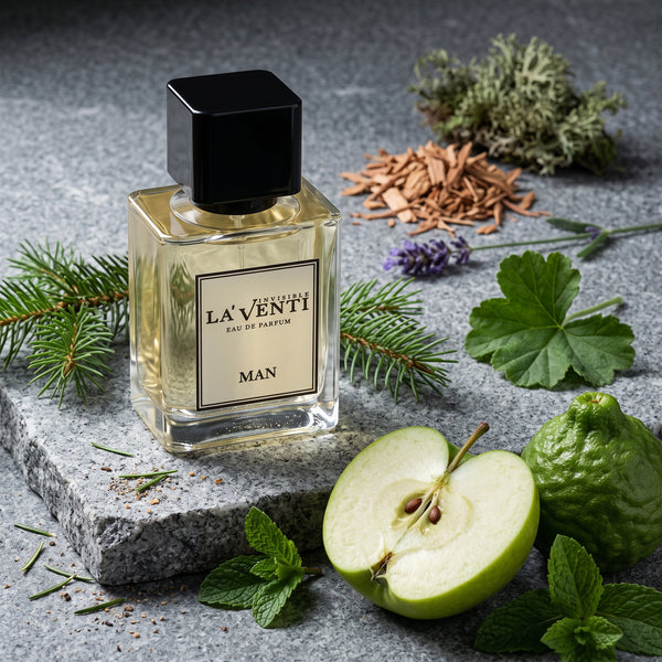 Parfum La'Venti cu note de mar, menta si ace de brad