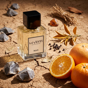 Parfum La'Venti cu note de grepfrut, cremene si vetiver