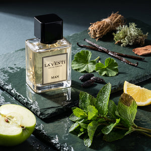 Parfum La'Venti cu note de menta, mar verde si tonka