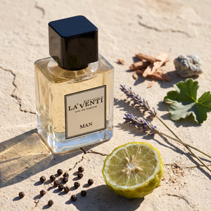 Parfum La'Venti cu note de bergamota, piper si lavanda