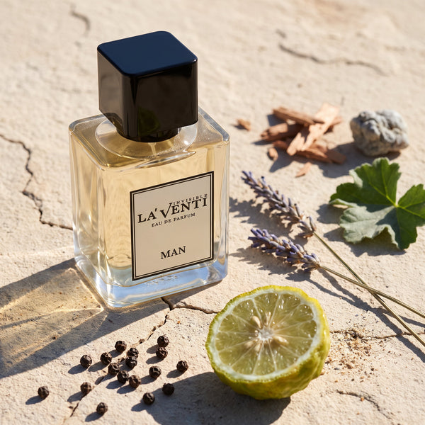 Parfum La'Venti cu note de bergamota, piper si lavanda