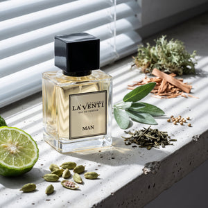 Parfum La'Venti cu note de bergamota, cardamom si lemn de santal