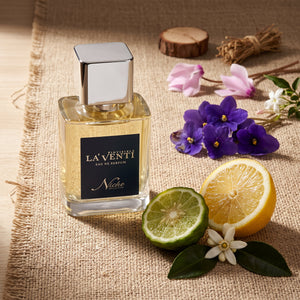 Parfum La'Venti cu note de bergamota, neroli si violete africane