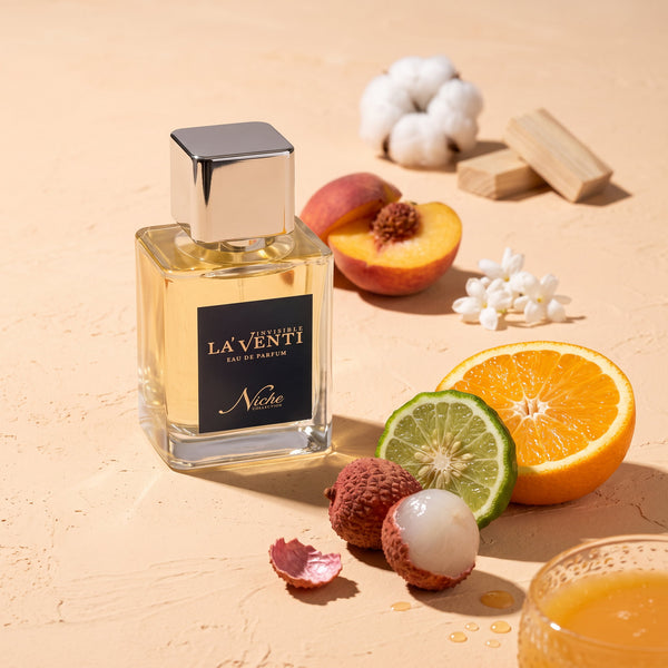 Parfum La'Venti cu note de portocala, piersica si iasomie