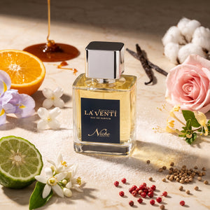 Parfum La'Venti cu note de neroli, trandafir si caramel