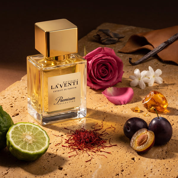 Parfum La'Venti cu note de bergamota, sofran si lemn de oud