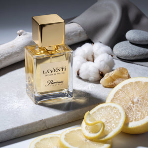 Parfum La'Venti cu note citrice transparente, mosc curat si lemn alb