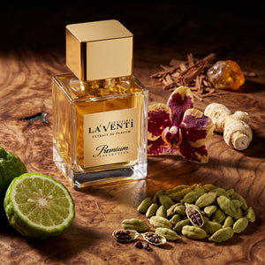 Parfum La'Venti cu note de bergamota, cardamom si lemn de santal