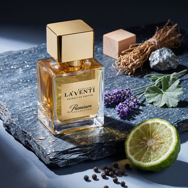 Parfum La'Venti cu note de bergamota, piper si lavanda
