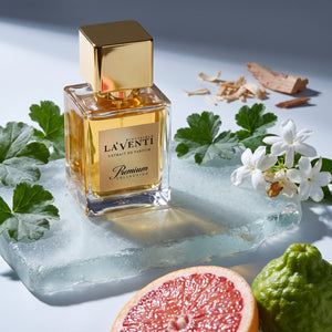 Parfum La'Venti cu note de grepfrut, muscata si lemn de santal