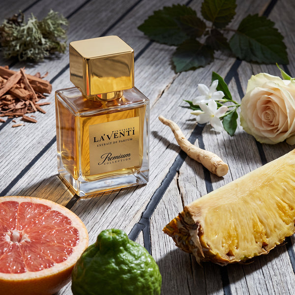 Parfum La'Venti cu note de grepfrut, ananas si lemn de santal