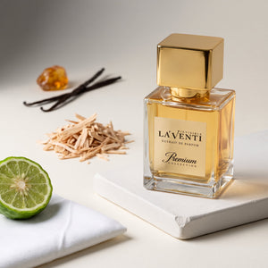 Parfum La'Venti cu note de bergamota, mosc si vanilie
