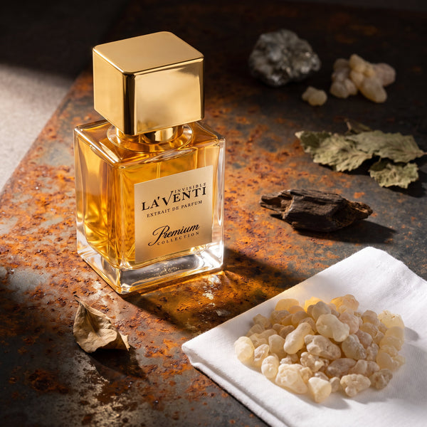 Parfum La'Venti cu note de tamaie, lemn de oud si patchouli