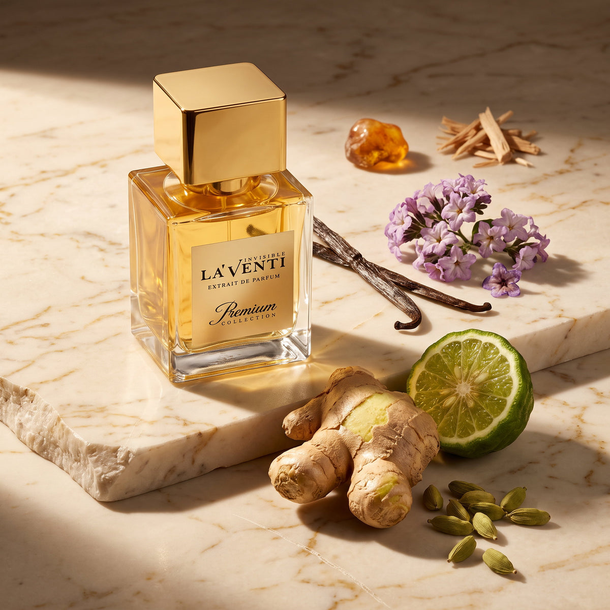 Parfum La'Venti cu note de ghimbir, cardamom si vanilie