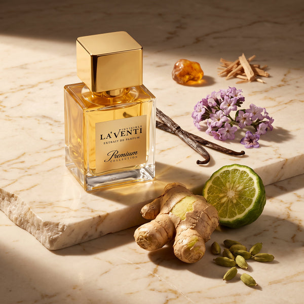 Parfum La'Venti cu note de ghimbir, cardamom si vanilie