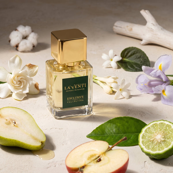 Parfum La'Venti cu note de para, gardenie si tuberoza