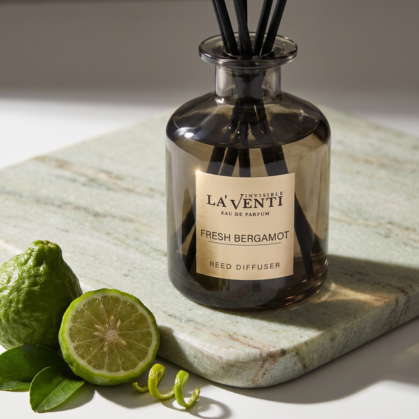 Difuzor de cameră La'Venti Fresh Bergamot cu bergamotă proaspătă și frunze de citrice